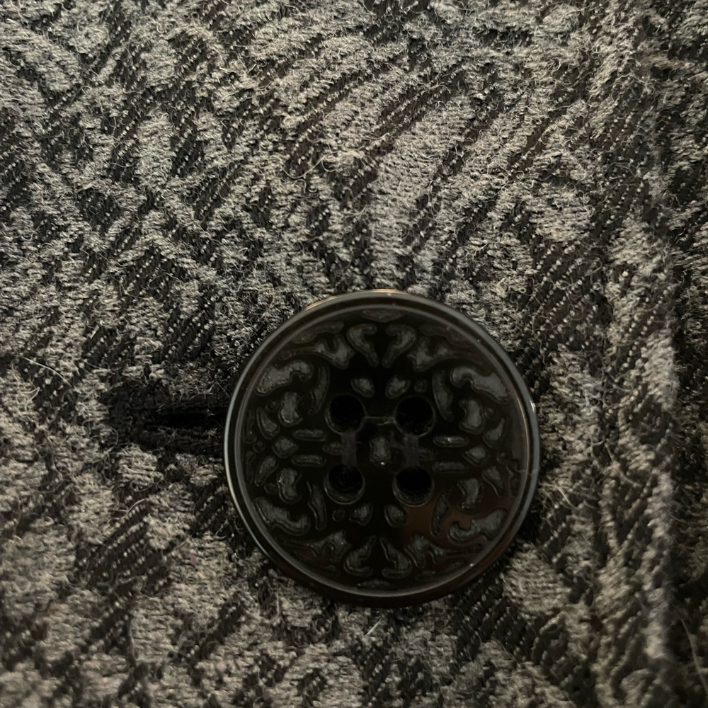 Grey Coldwater Creek jacket, fully lined, wool blend,?interesting details - Picture 4 of 9